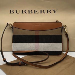 Burberry Peyton Canvas Check Crossbody